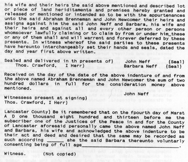 061b Neff sale to Brenneman